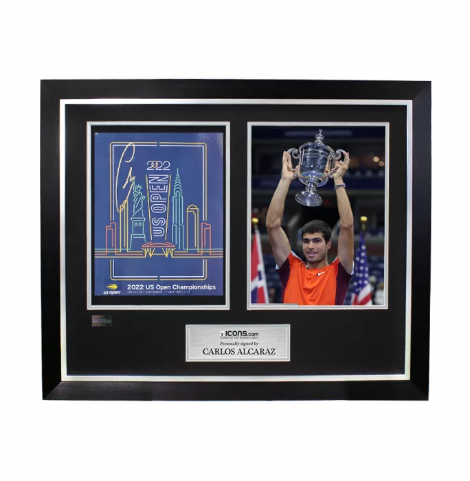 Carlos Alcaraz Signed And Framed Magazine: 2022 US Open Championships