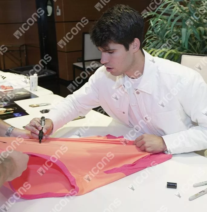 Carlos Alcaraz Signed Dri-Fit Slam Alcaraz NY Tank Top In Hero Frame: Option 1