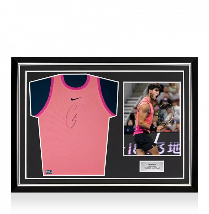 Carlos Alcaraz Signed Dri-Fit Slam Alcaraz NY Tank Top In Hero Frame: Option 1
