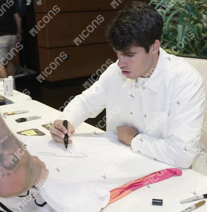 Carlos Alcaraz Signed Nike Slam Men's Dri-FIT Tennis Shirt In Deluxe Packaging