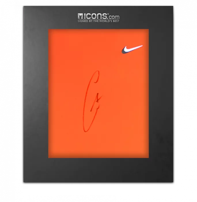 Carlos Alcaraz Signed Orange Nike Court Slam Tennis Shirt In Deluxe Packaging