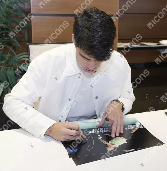 Carlos Alcaraz Signed Photo In Black Wooden Frame: Australian Open 2024 Action