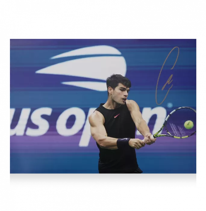 Carlos Alcaraz Signed Photo In Premium Photo Frame: US Open 2024 Action