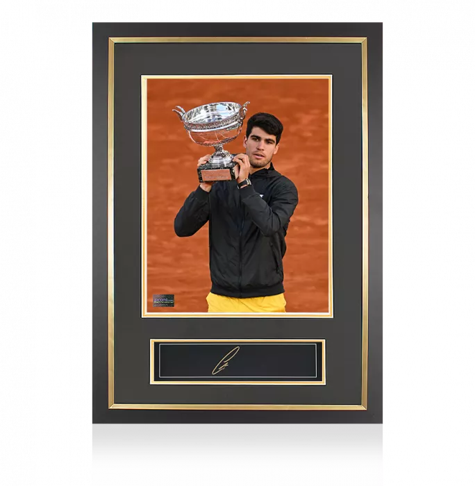 Carlos Alcaraz Signed Plaque And Photo Frame: 2024 French Open Winner