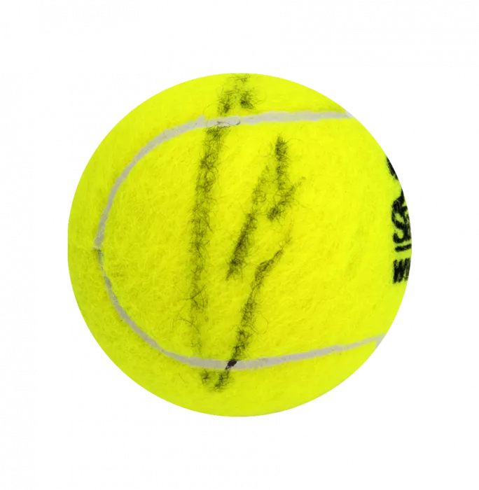 Carlos Alcaraz Signed Slazenger Wimbledon Tennis Ball In Acrylic Case