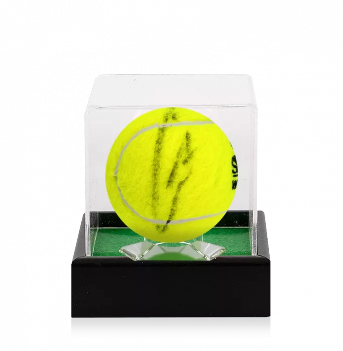 Carlos Alcaraz Signed Slazenger Wimbledon Tennis Ball In Acrylic Case
