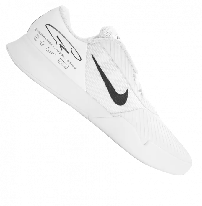 Carlos Alcaraz Signed White Nike Zoom Vapor Tennis Shoe In Acrylic Case