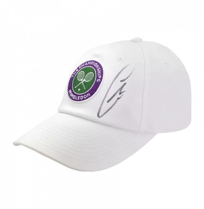 Carlos Alcaraz Signed White Wimbledon Tennis Cap