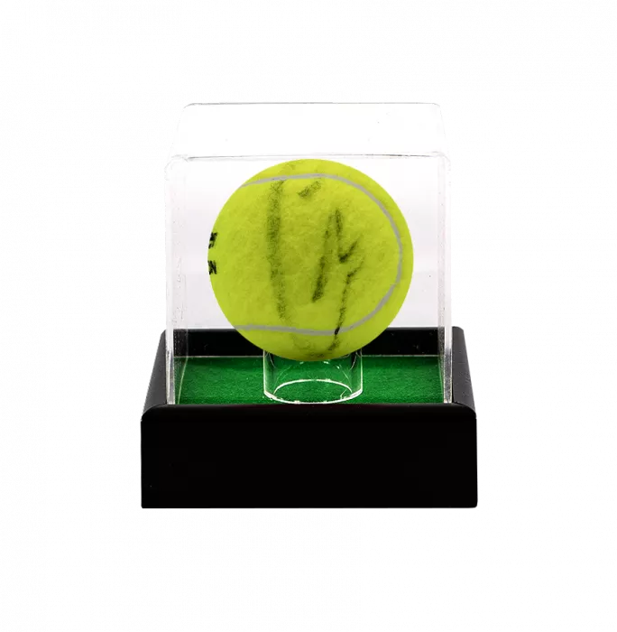 Carlos Alcaraz Signed Wimbledon 2024 Tennis Ball In Acrylic Case