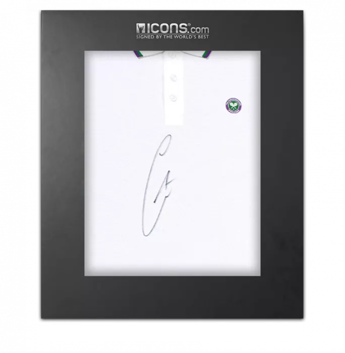 Carlos Alcaraz Signed Wimbledon Mens Core Pique Polo Shirt In Deluxe Packaging