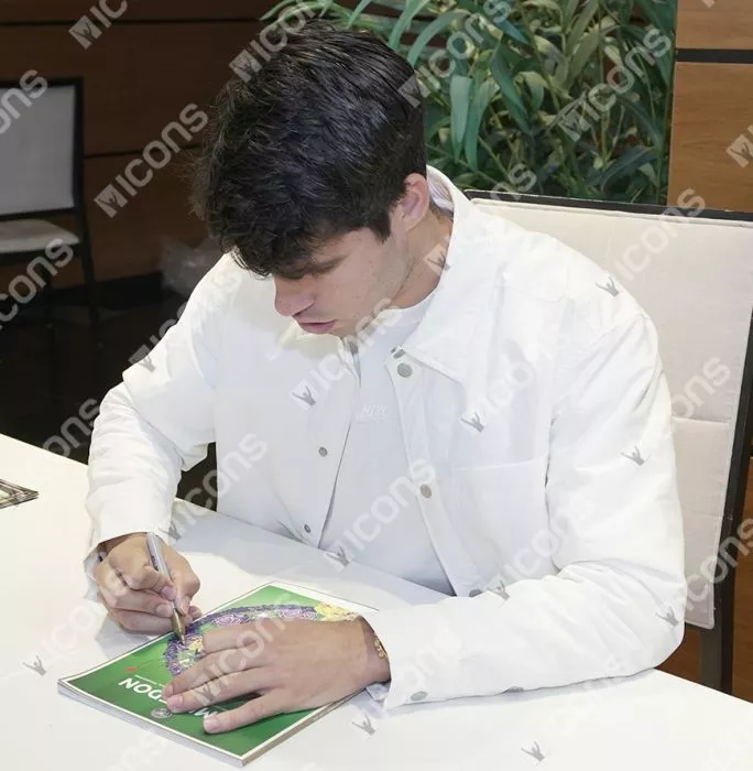 Carlos Alcaraz Signed Wimbledon Programme: Championships 2024 Final Day - Signed In Gold