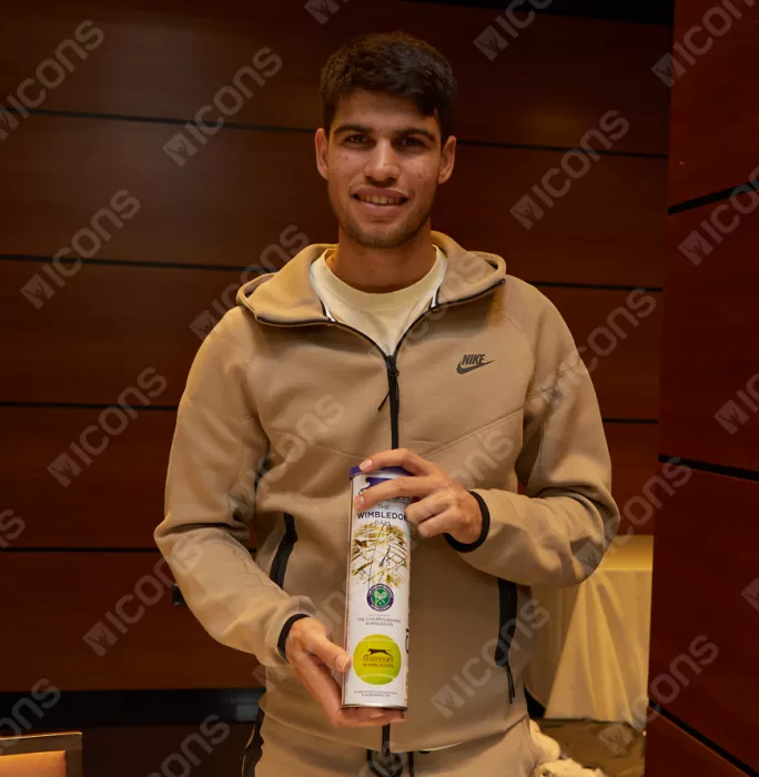 Carlos Alcaraz Signed Wimbledon Tennis Ball Tube