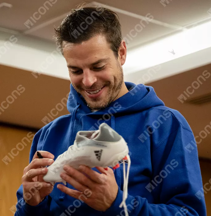 Cesar Azpilicueta Signed White Adidas Speedflow Boot