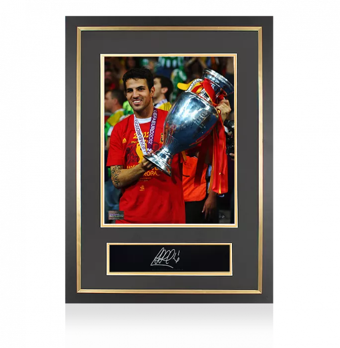 Cesc Fabregas Signed Plaque And Photo Frame: UEFA EURO 2012 Winner