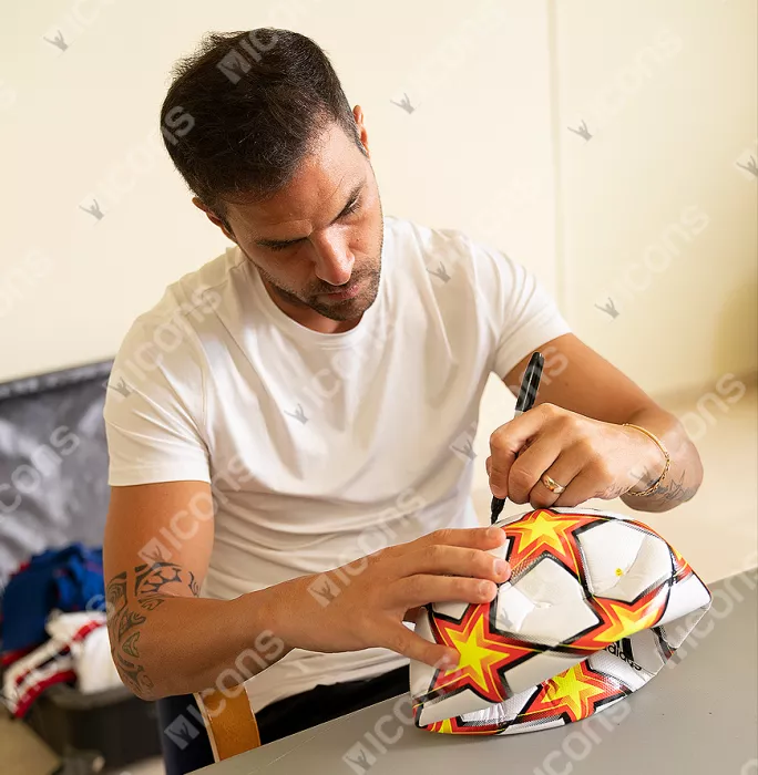 Cesc Fabregas Signed UEFA Champions League Football