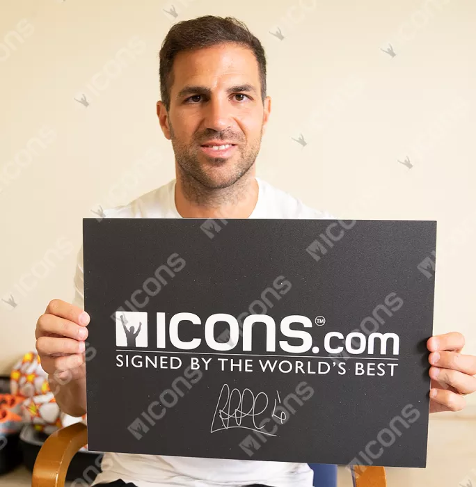 Cesc Fabregas Signed UEFA Champions League Football