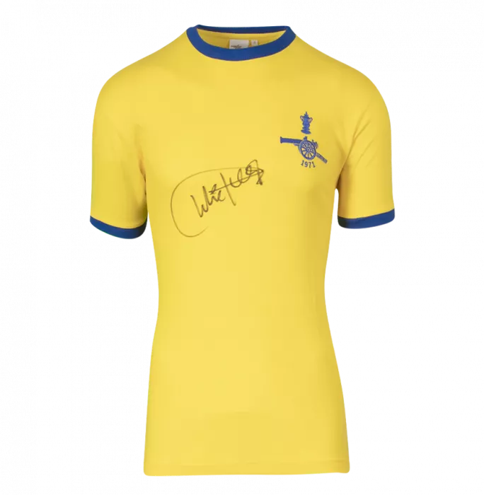 Charlie George Front Signed Arsenal 1971-72 Home Shirt In Classic Frame