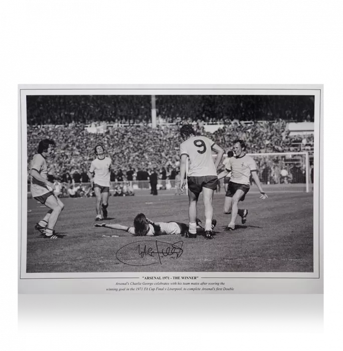 Charlie George Signed Arsenal Photo: 1971 FA Cup Final The Winner