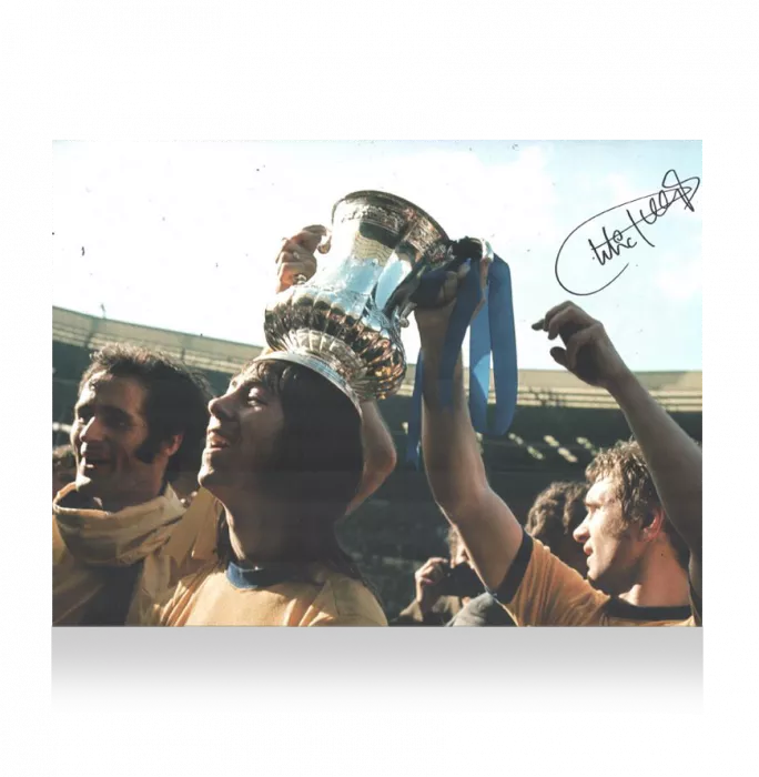 Charlie George Signed Arsenal Photo In Premium Photo Frame: 1971 FA Cup Trophy