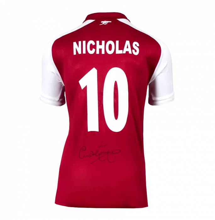 Charlie Nicholas Back Signed Arsenal Home Shirt