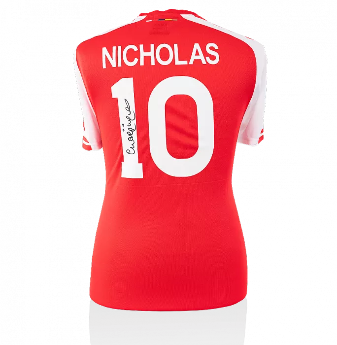 Charlie Nicholas Back Signed Arsenal Home Shirt In Hero Frame: Option 1