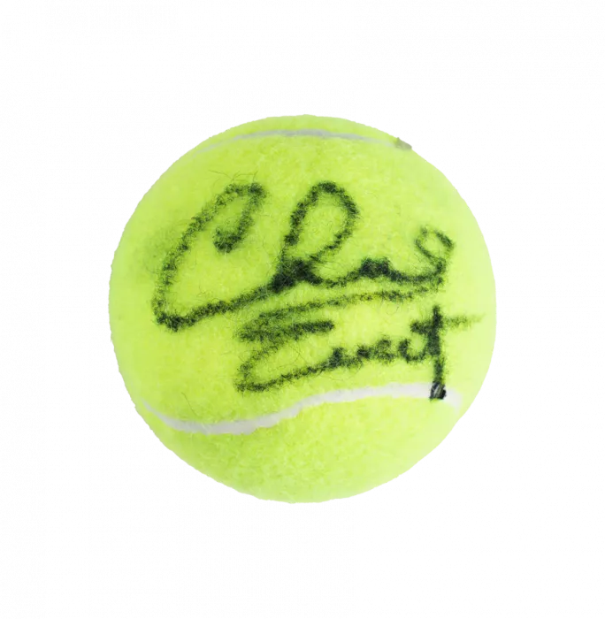 Chris Evert Signed Penn Tennis Ball In Acrylic Case