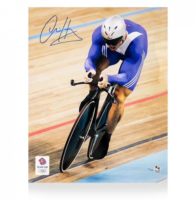 Chris Hoy Signed Limited Edition Team GB Photo: 2004 Athens Gold