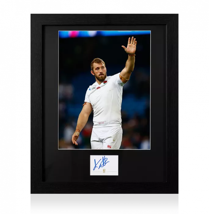 Chris Robshaw Signed Rugby World Cup 2015 Card and England Photo Frame