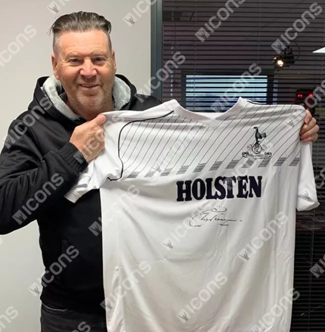 Chris Waddle Front Signed Tottenham Hotspur 1986 Home Shirt In Classic Frame