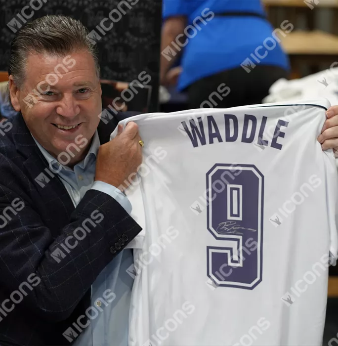 Chris Waddle Official Tottenham Hotspur Signed And Framed 1986 Home Shirt