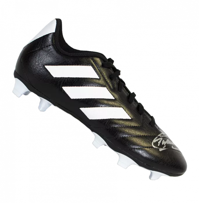Chris Waddle Signed Black Adidas Boot In Deluxe Packaging