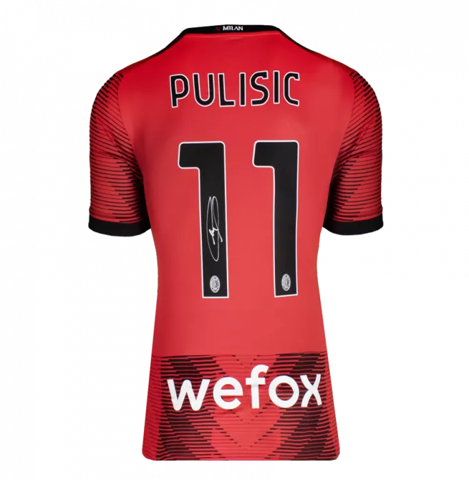 Christian Pulisic & Andrea Pirlo Signed AC Milan Shirts In Classic Dual Frame