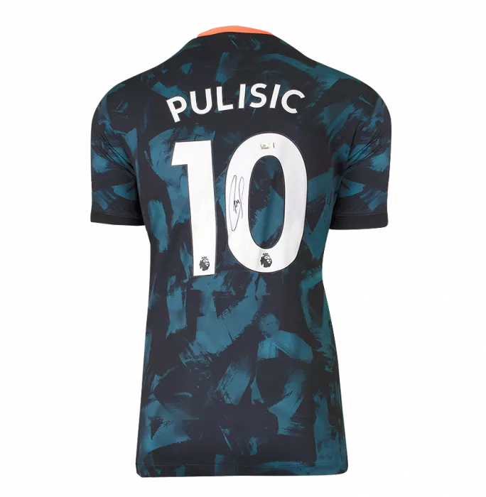 Christian Pulisic Back Signed Chelsea 2021-22 Third Shirt