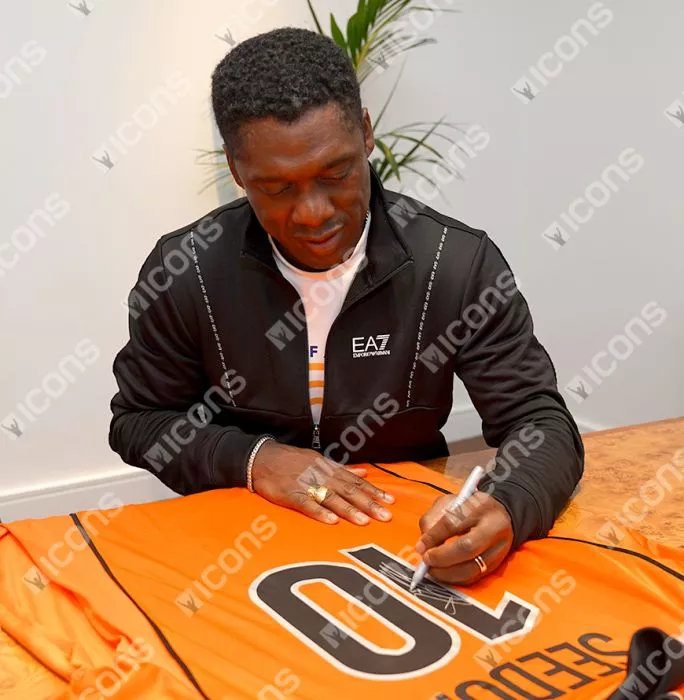 Clarence Seedorf Back Signed Netherlands 1998 Home Shirt