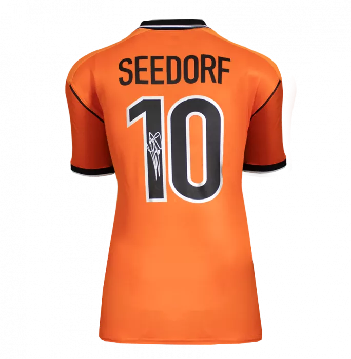 Clarence Seedorf Back Signed Netherlands 1998 Home Shirt