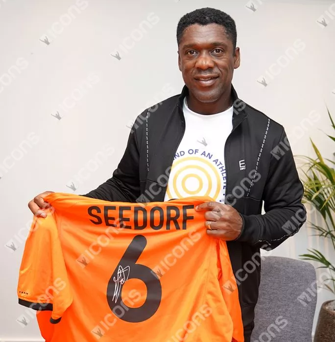 Clarence Seedorf Back Signed Netherlands 2000 Home Shirt In Classic Frame