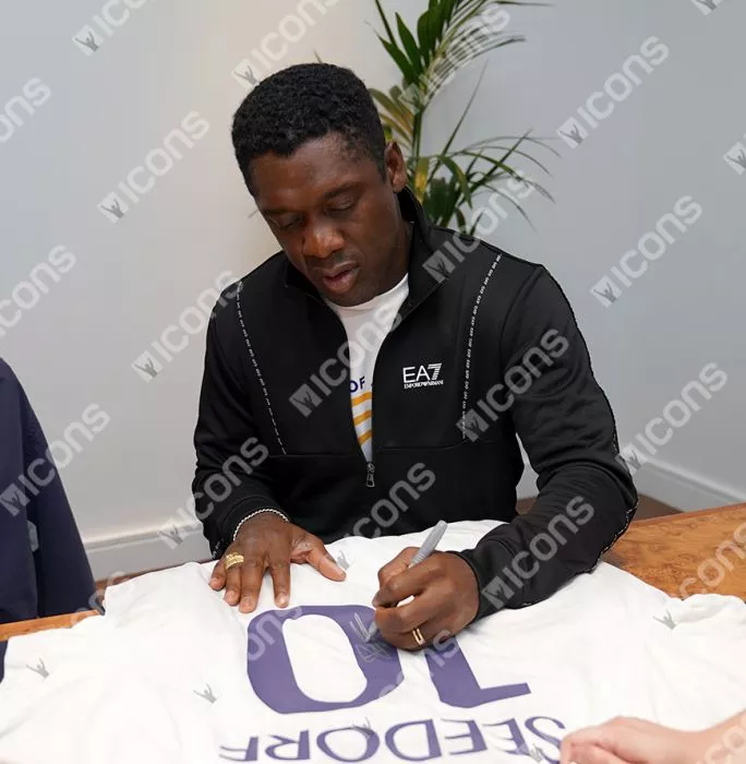 Clarence Seedorf Back Signed Real Madrid Icon Shirt With Fan Style Numbers