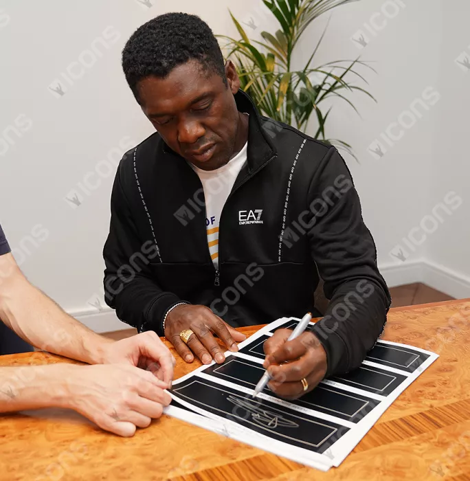 Clarence Seedorf Official UEFA Champions League Signed Plaque And Photo Frame