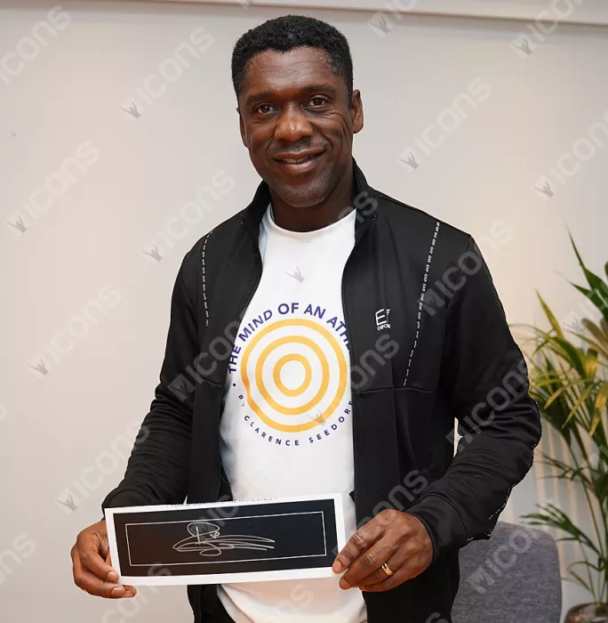 Clarence Seedorf Official UEFA Champions League Signed Plaque And Photo Frame