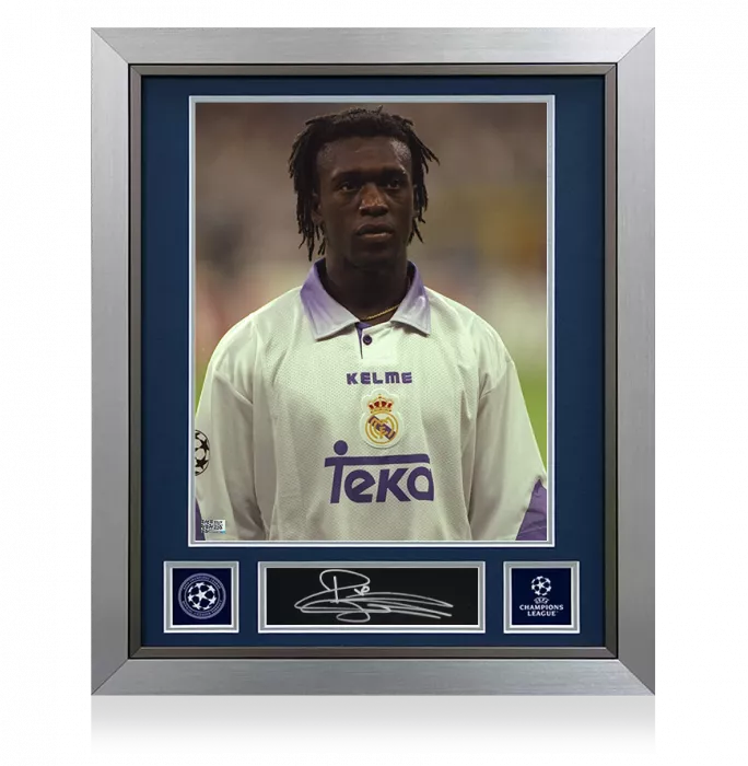 Clarence Seedorf Official UEFA Champions League Signed Plaque and Photo Frame