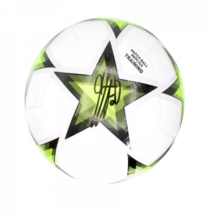 Clarence Seedorf Signed UEFA Champions League Football In Acrylic Case