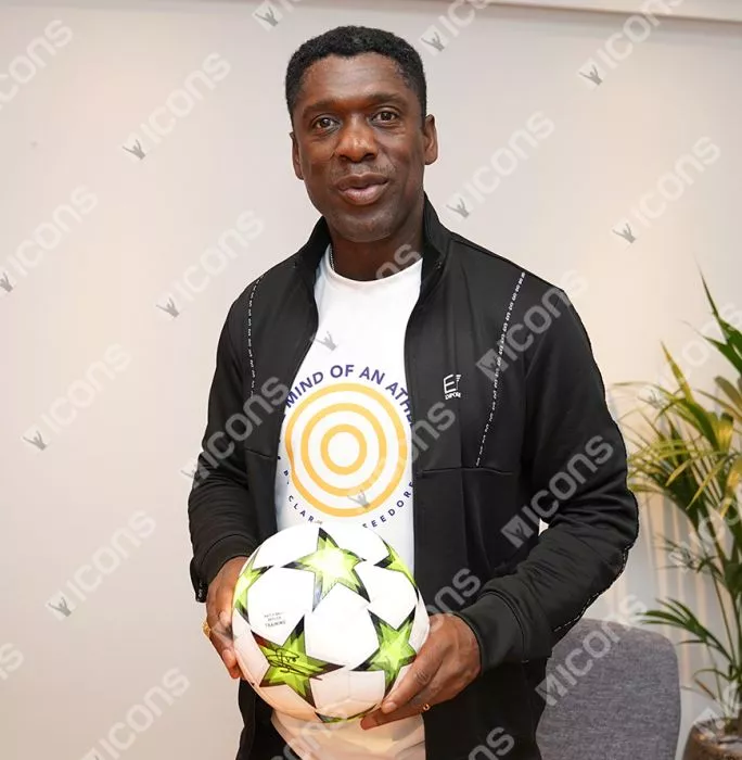 Clarence Seedorf Signed UEFA Champions League Football In Acrylic Case