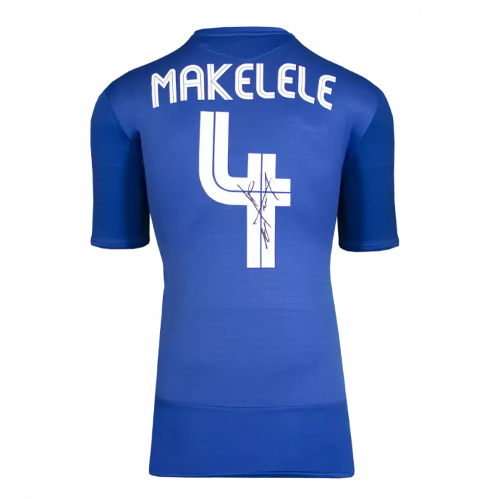 Claude Makelele Back Signed Chelsea FC 2005-06 Home Shirt: Centenary Edition In Hero Frame: Option 1