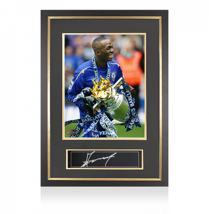 Claude Makelele Signed Plaque and Photo Frame: 2005-06 Premier League Winner