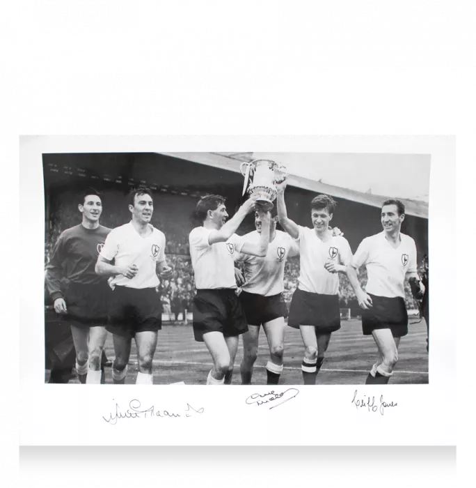 Cliff Jones Dave Mackay And Jimmy Greaves Signed Tottenham Hotspur FA Cup Winners Print