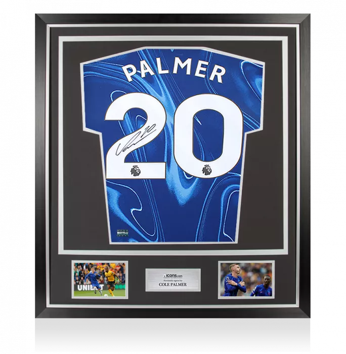 Cole Palmer Back Signed Chelsea 2024-25 Home Shirt In Classic Frame