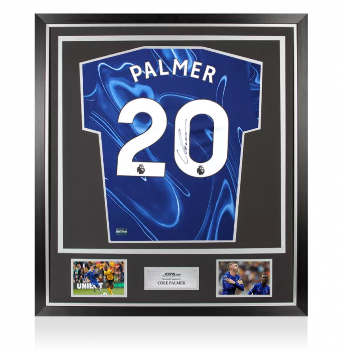 Cole Palmer Back Signed Chelsea 2024-25 Home Shirt In Classic Frame