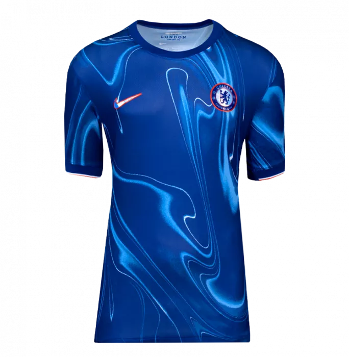 Cole Palmer Back Signed Chelsea 2024-25 Home Shirt In Hero Frame: UEFA Conference League Winner