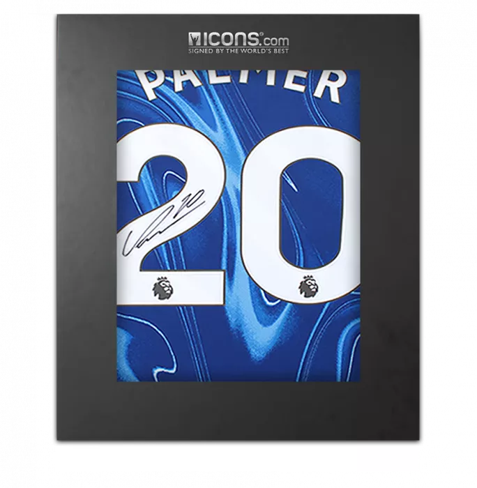 Cole Palmer Back Signed Chelsea 2024-25 Home Shirt In Deluxe Packaging