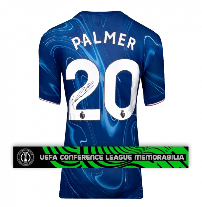 Cole Palmer Official UEFA Conference League Back Signed Chelsea 2024-25 Home Shirt